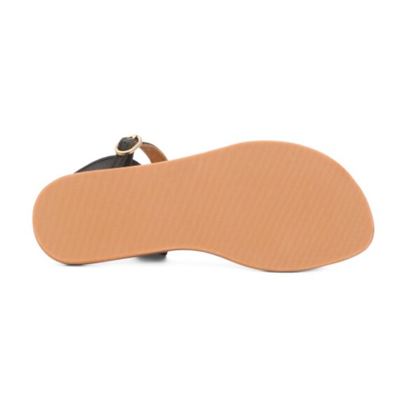 NEW PIORRI Handmade In Pakistan Leather Ankle Wrap Flat Sandals tan 825 2j7 - Picture 7 of 7